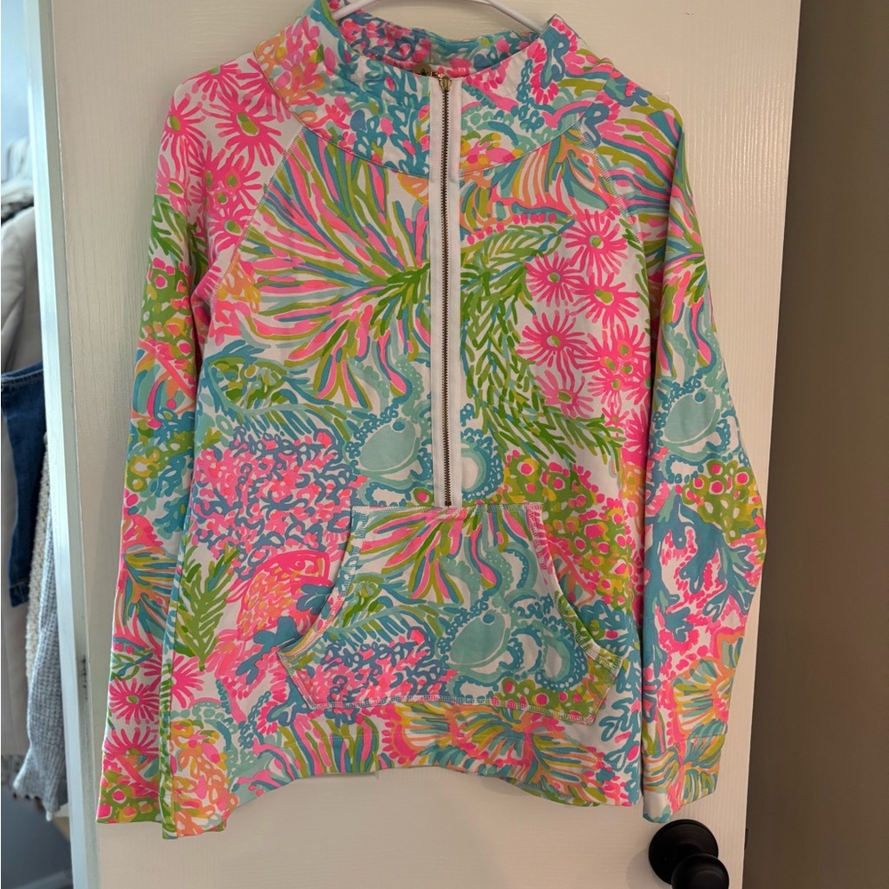 Lilly Pulitzer Multicolor Floral Quarter Zip